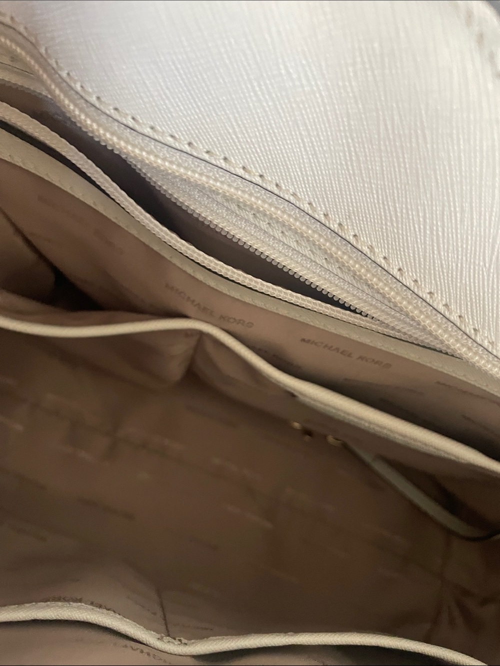 Michael Kors White Laser-Cut Tote with Gold Underlay - Picture 5 of 5